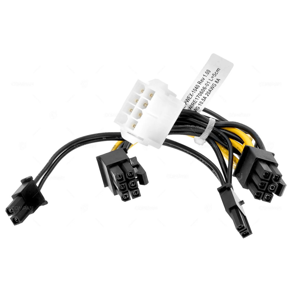 CBL-PWEX-1040  SUPERMICRO 8-PIN TO 2X6+2-PIN GPU POWER CABLE 0.05M